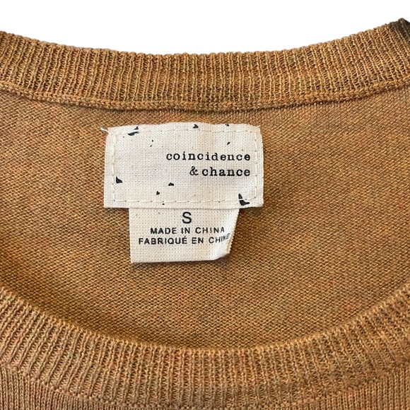 Urban Outfitters Coincidence & Chance Sweater Camel w/ Blue Tribal Design Small - Picture 5 of 12